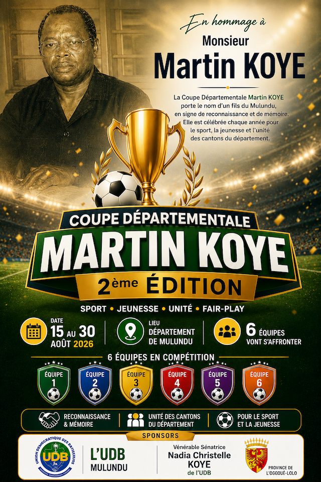 Affiche officielle de la Coupe Martin KOYE 2026
